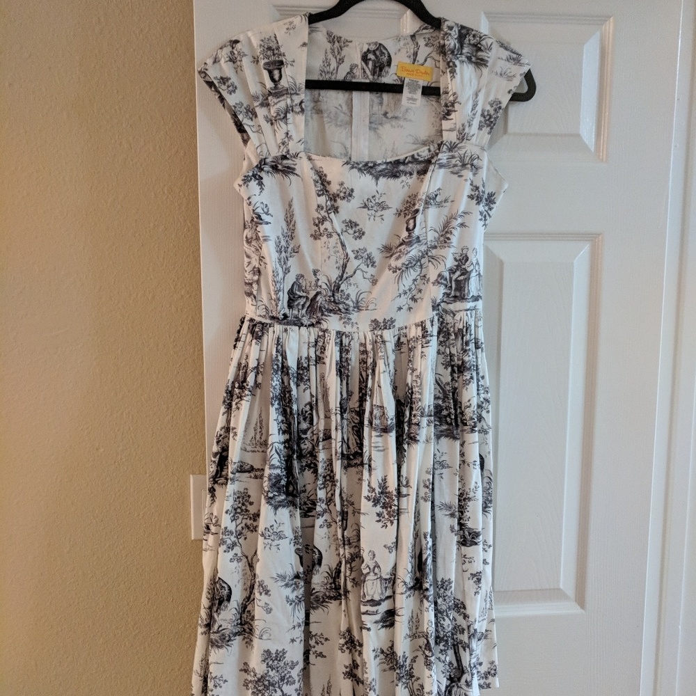 Bernie dexter toile vintage dress